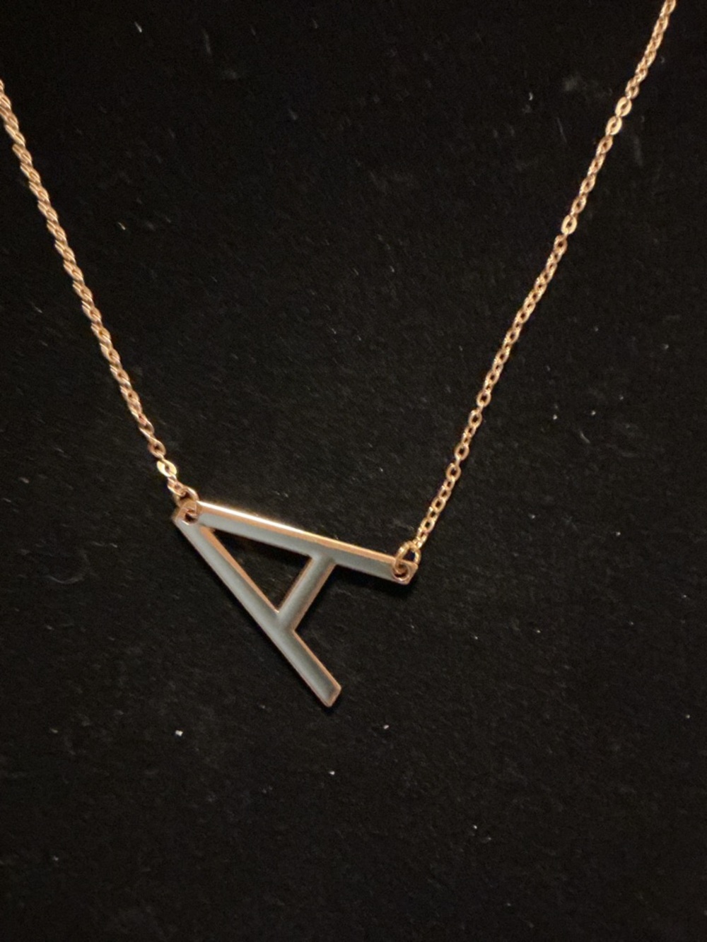 Gold Initial A Necklace Dainty Minimalist Letter Pendant
